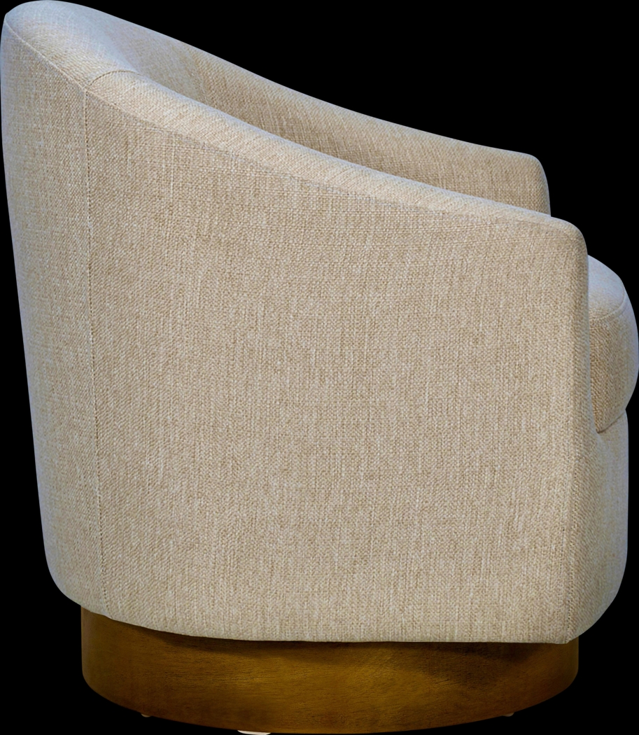 Beback Brown Swivel Accent Chair - Thumbnail - Image 7
