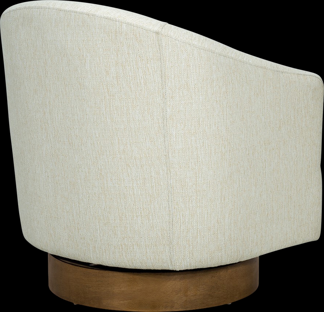 Beback Cream Swivel Accent Chair - Thumbnail - Image 4