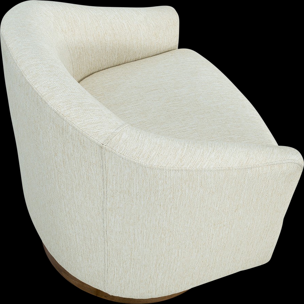 Beback Cream Swivel Accent Chair - Thumbnail - Image 5