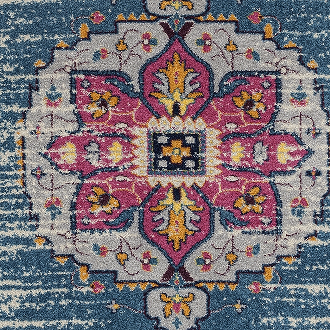 Becabe Turquoise/Pink 5'3 x 7'6 Rug - Thumbnail - Image 3