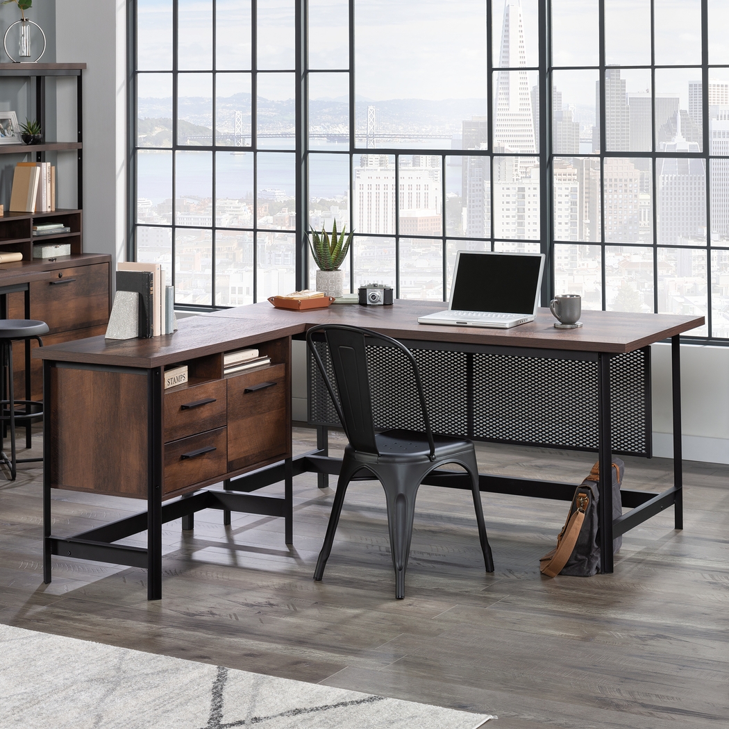 Becado Brown L Desk - Thumbnail - Image 2
