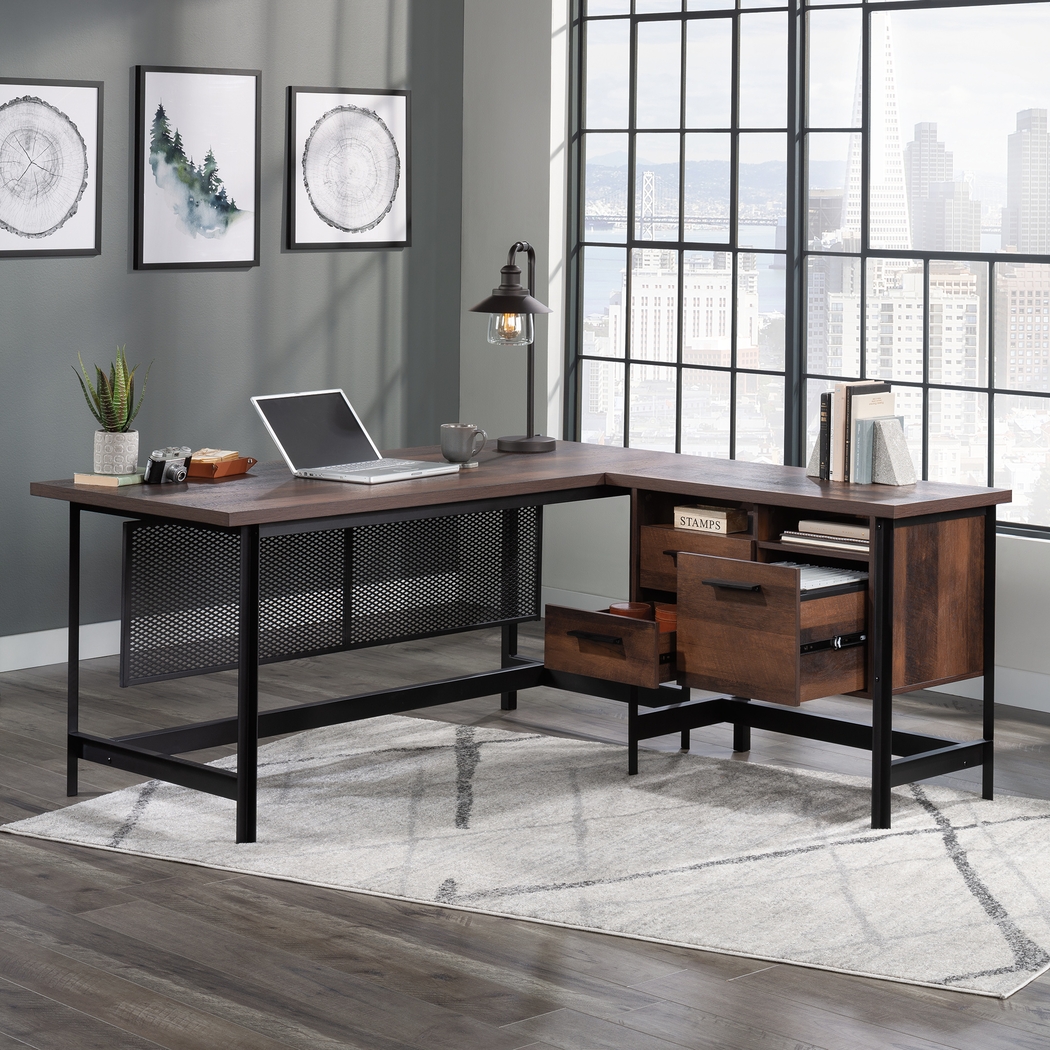 Becado Brown L Desk - Thumbnail - Image 4