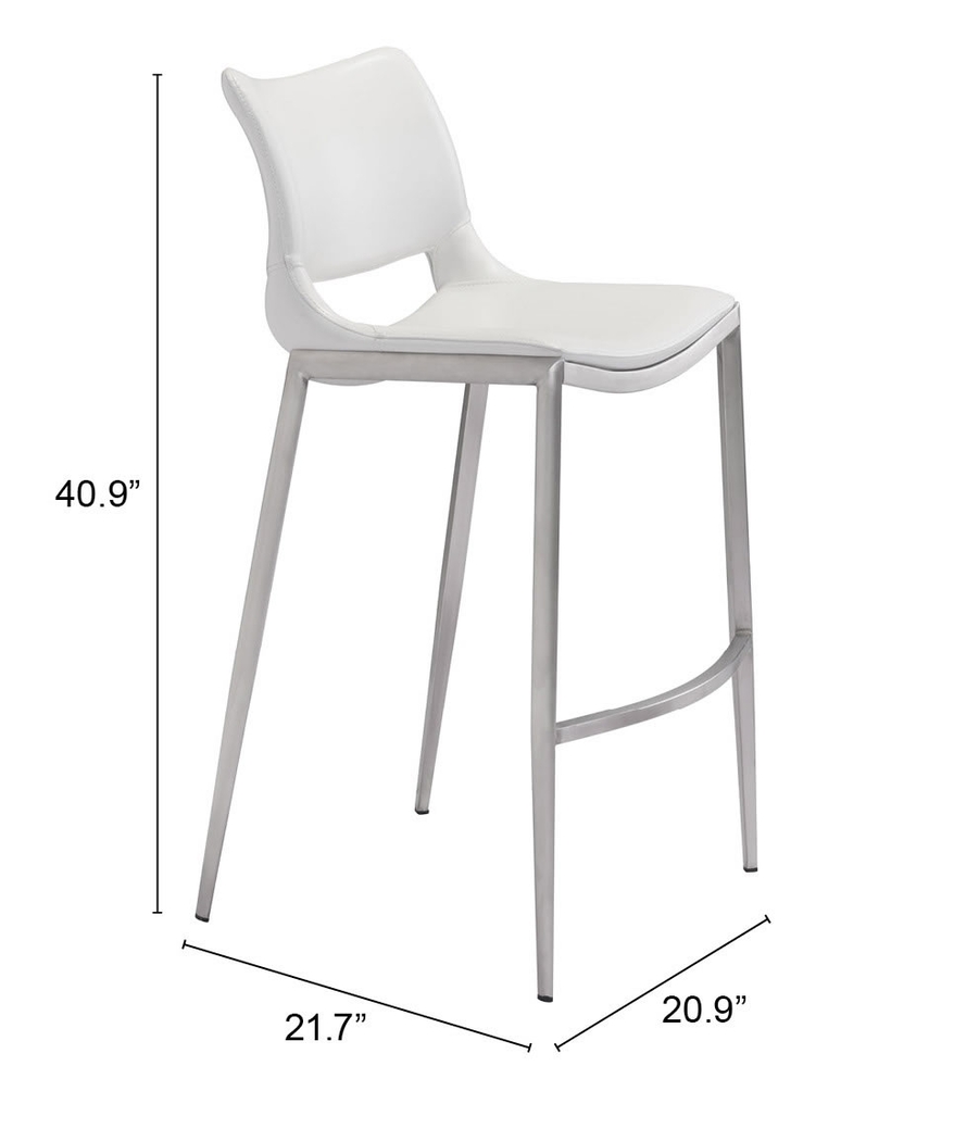 Becher White Barstool, Set of 2 - Thumbnail - Image 9