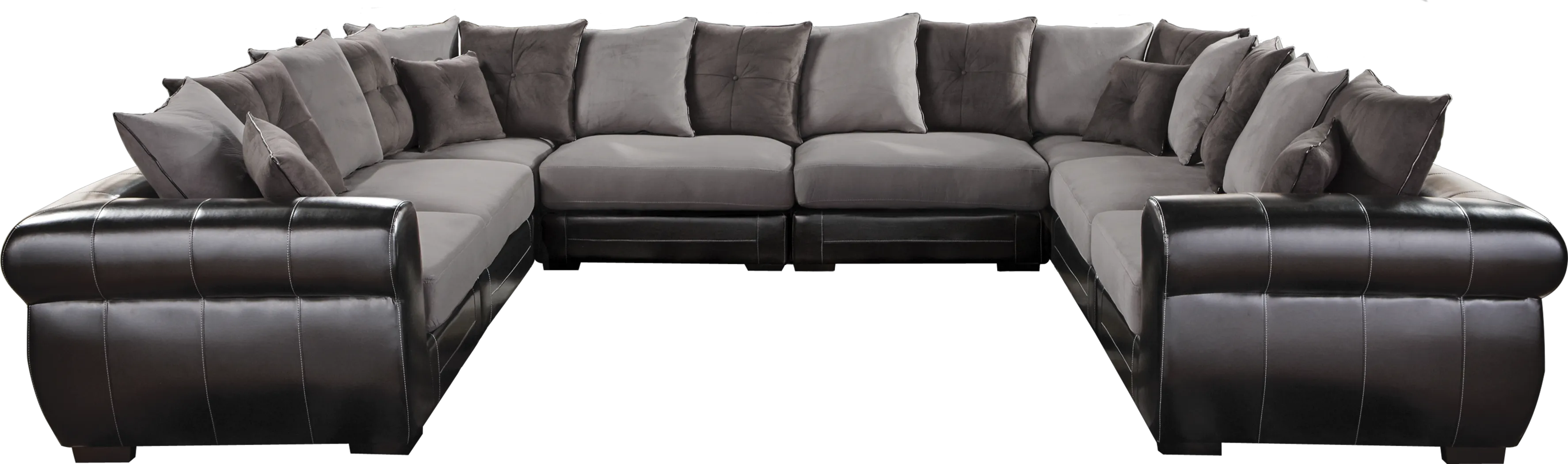 Beckett Gray/Black 8 Pc Sectional - Thumbnail - Image 1