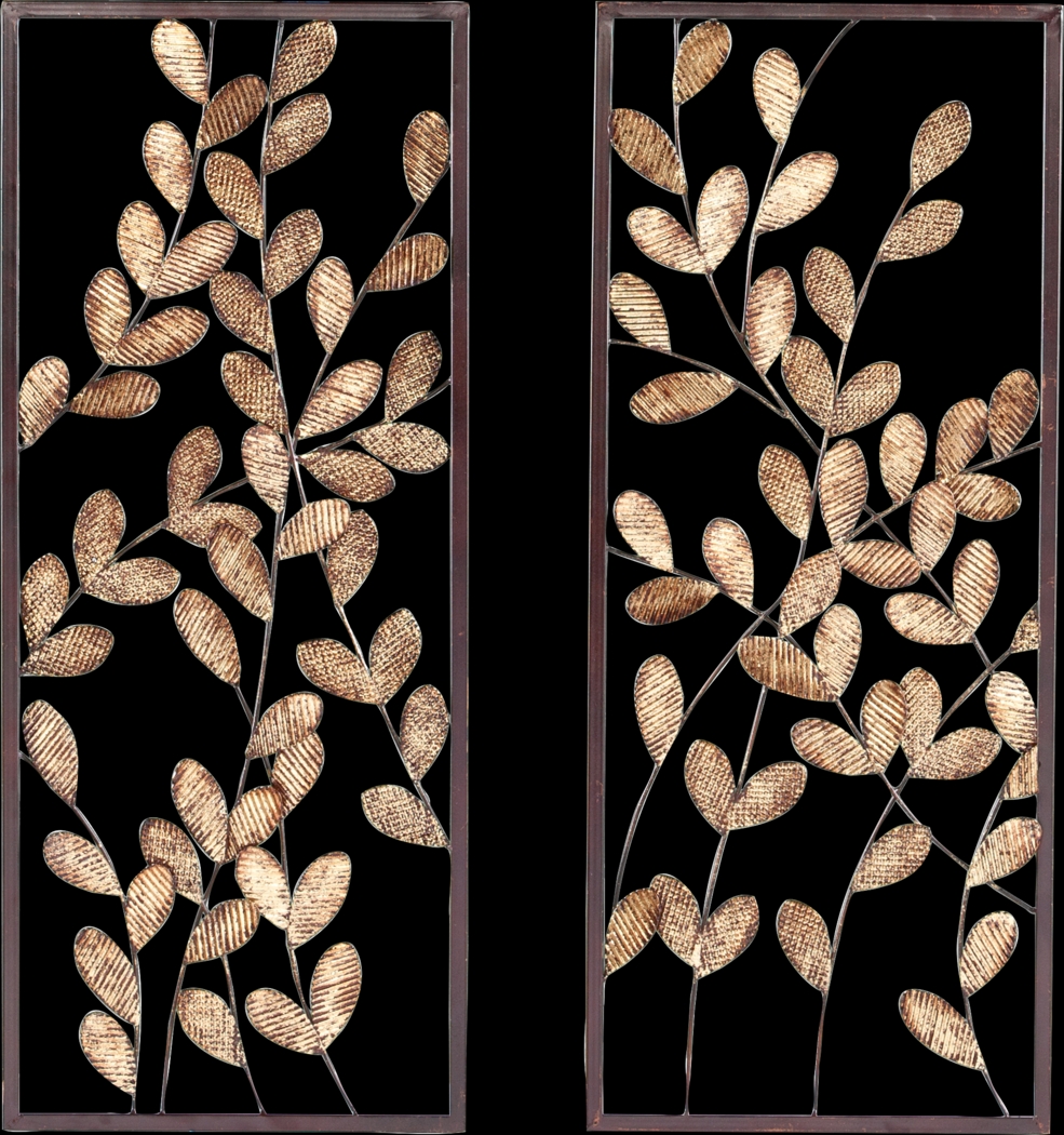 Beckington Gold Wall Decor, Set of 2 - Thumbnail - Image 1