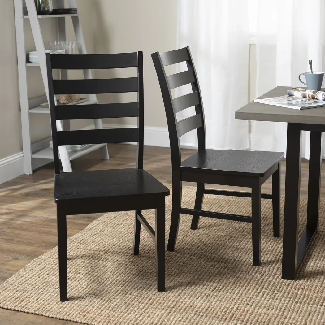 Beckmore Black Side Chair, Set of 2 - Thumbnail - Image 2