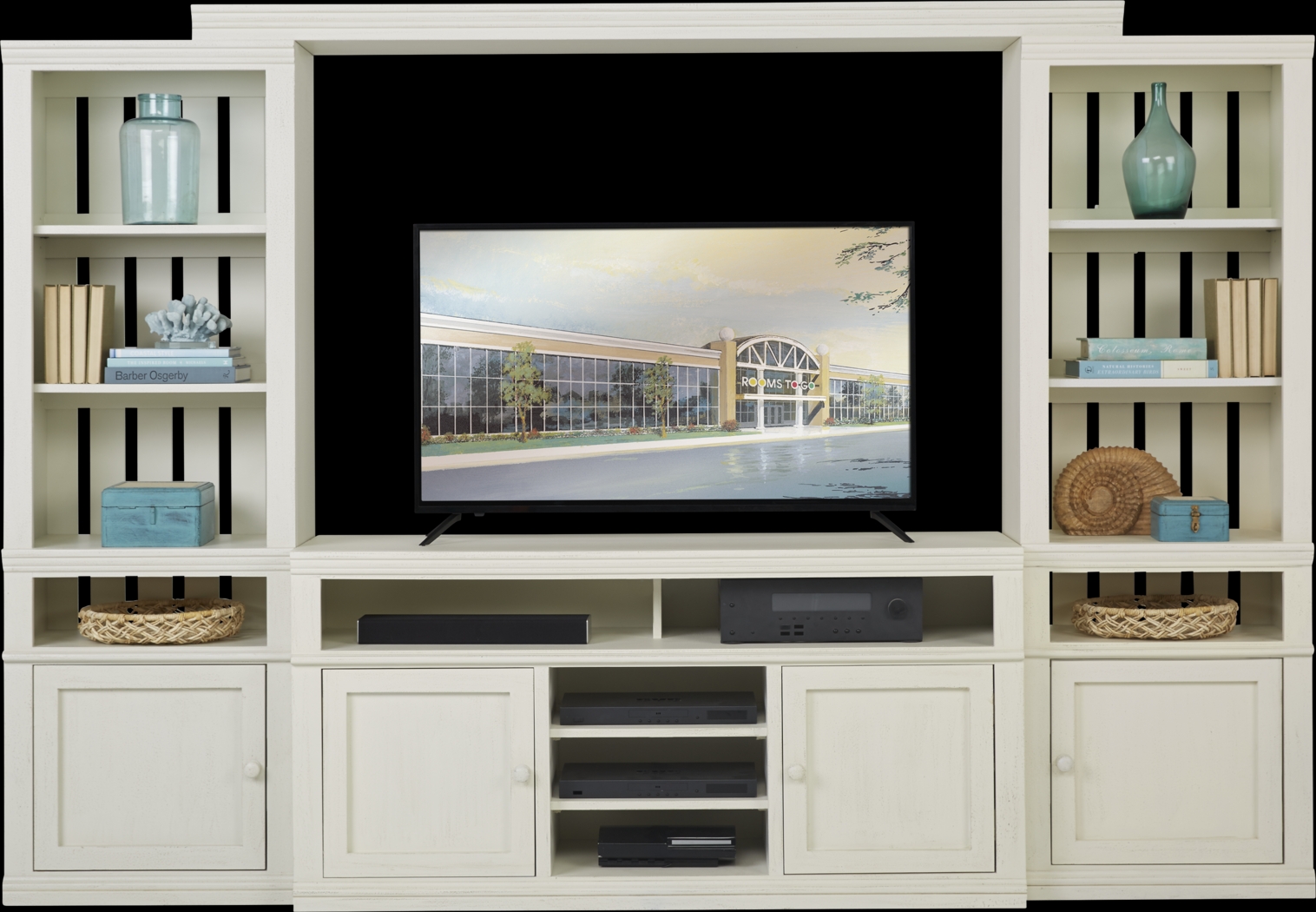 Beckton White 4 Pc Wall Unit - Thumbnail - Image 1
