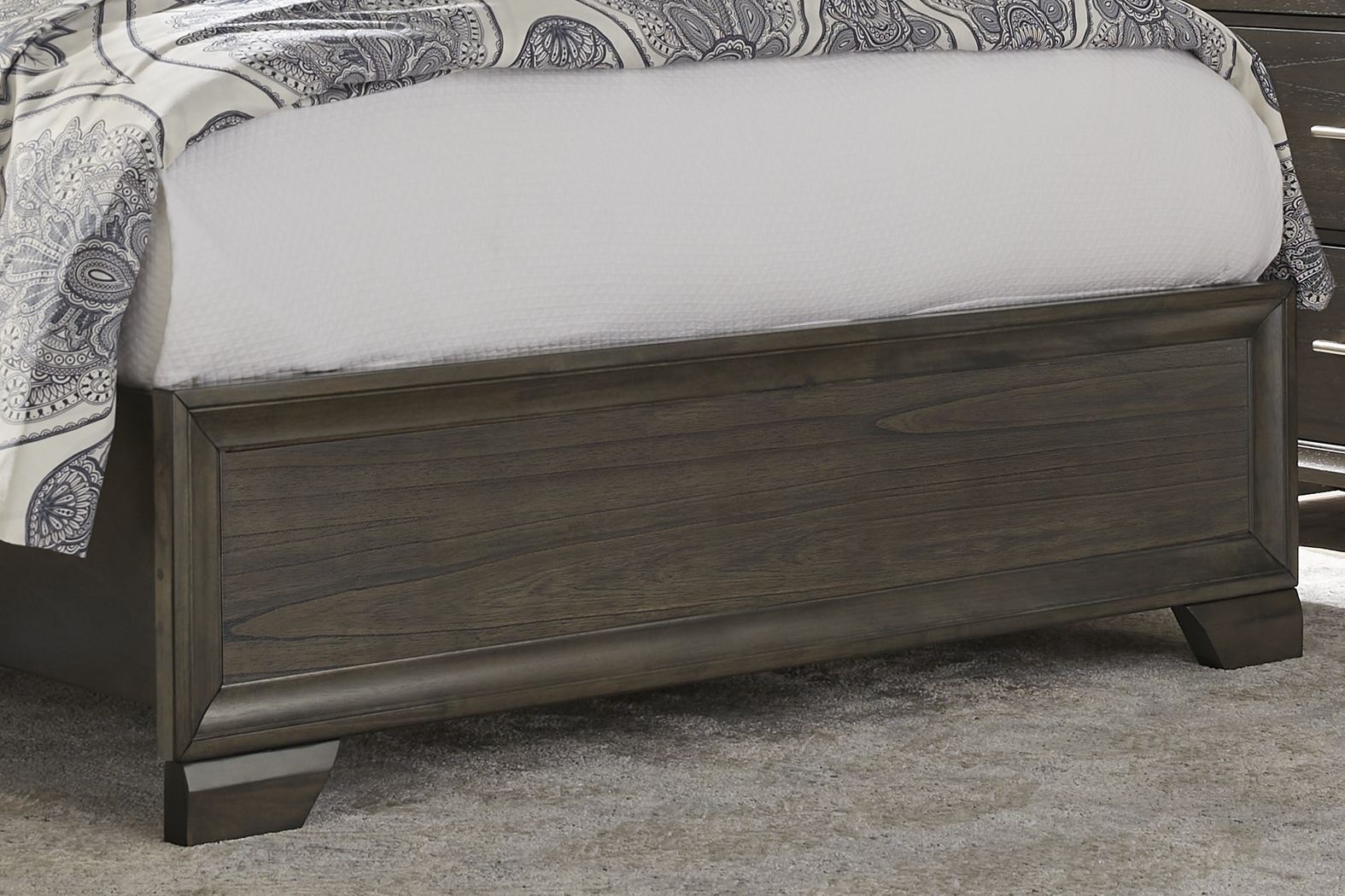 Beckwood Gray 3 Pc Queen Upholstered Sleigh Bed - Thumbnail - Image 4