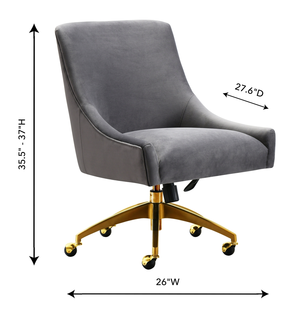 Bedera Gray Desk Chair - Thumbnail - Image 8