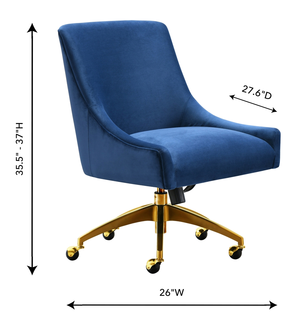 Bedera Navy Desk Chair - Thumbnail - Image 8