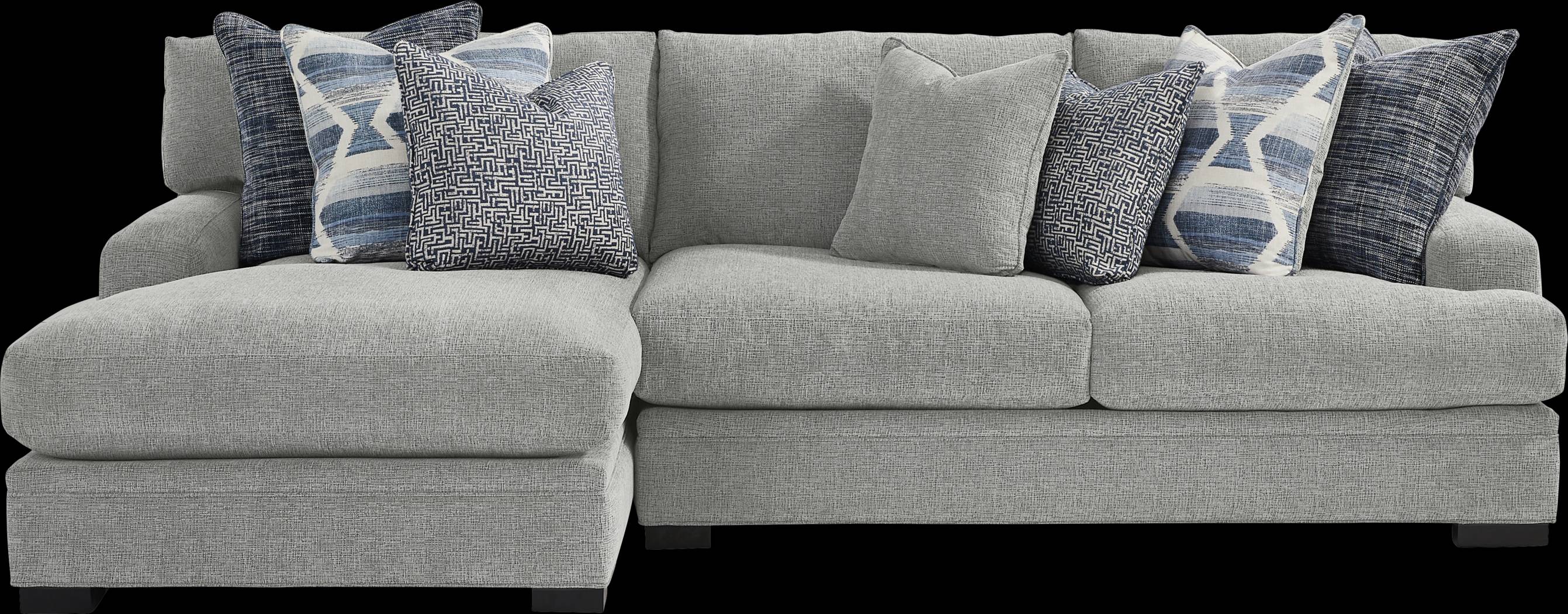 Bedford Park Gray 2 Pc Sectional with Chaise - Thumbnail - Image 1