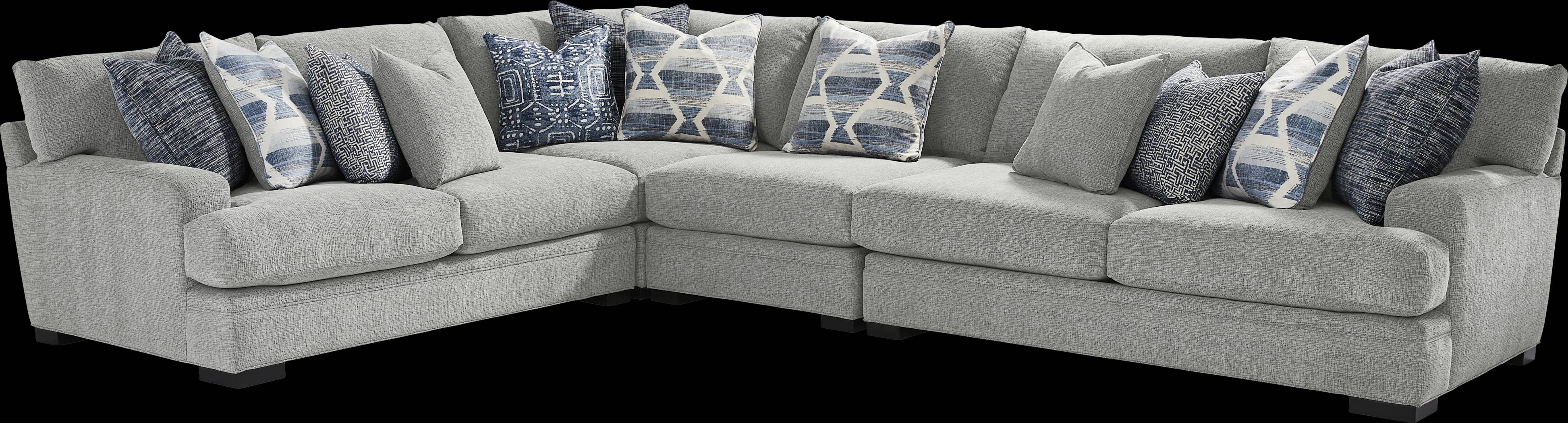 Bedford Park Gray 4 Pc Sectional - Thumbnail - Image 1