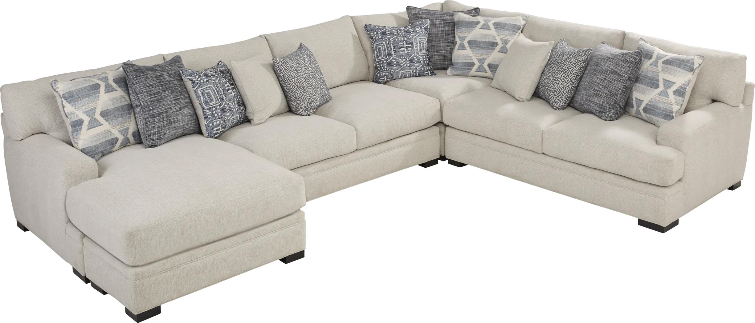 Bedford Park Ivory 3 Pc Sectional with Chaise - Thumbnail - Image 3