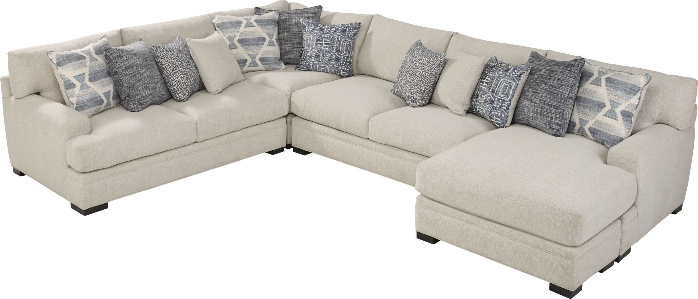 Bedford Park Ivory 3 Pc Sectional with Chaise - Thumbnail - Image 3