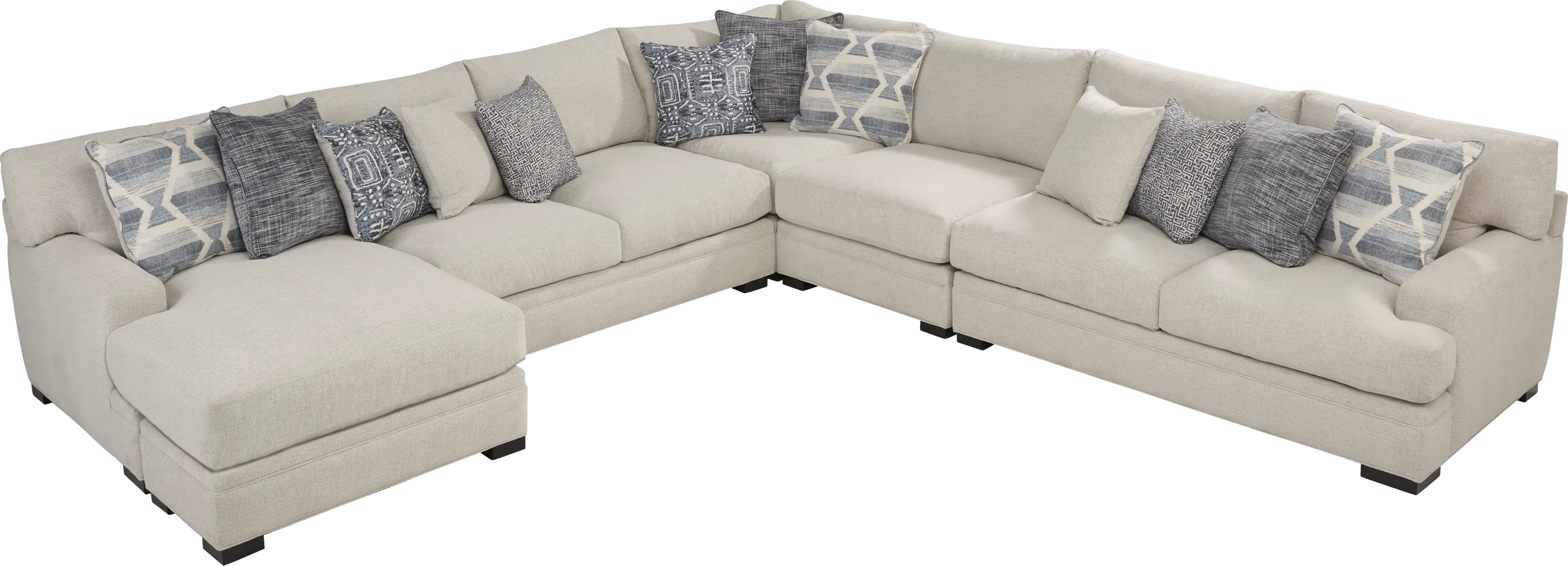 Bedford Park Ivory 4 Pc Sectional with Chaise - Thumbnail - Image 3