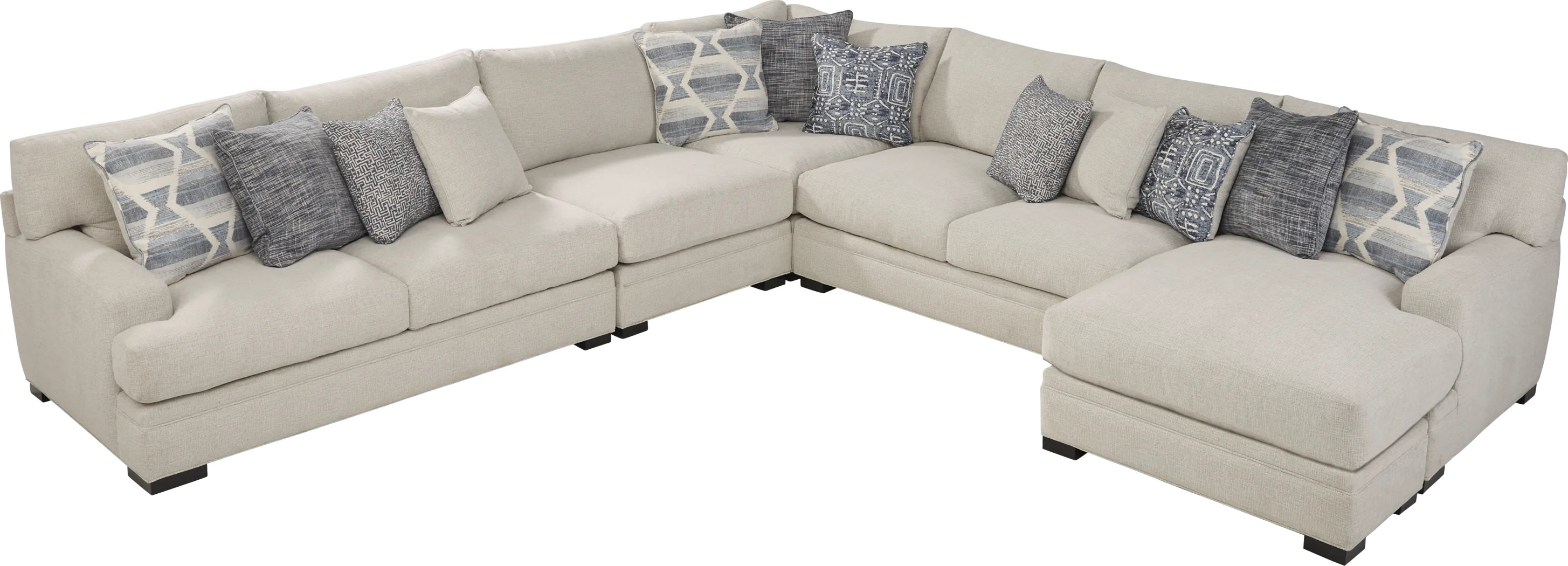 Bedford Park Ivory 4 Pc Sectional with Chaise - Thumbnail - Image 3