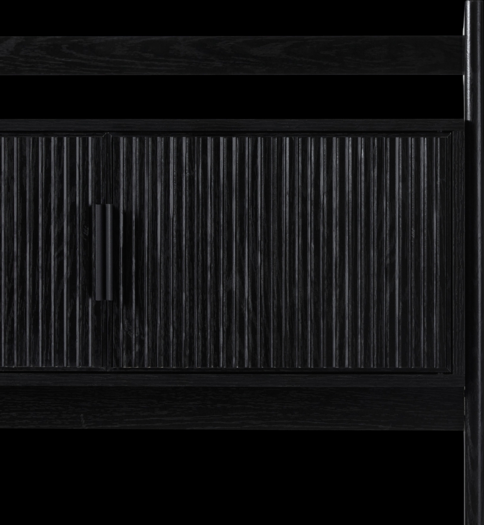 Bedfordshire Black Desk With Hutch - Thumbnail - Image 5