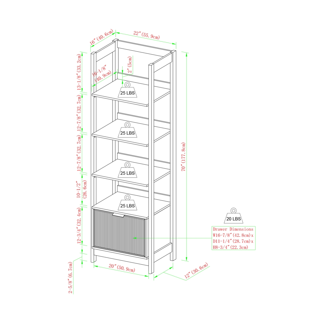 Bedfordshire II Black Bookcase - Thumbnail - Image 6