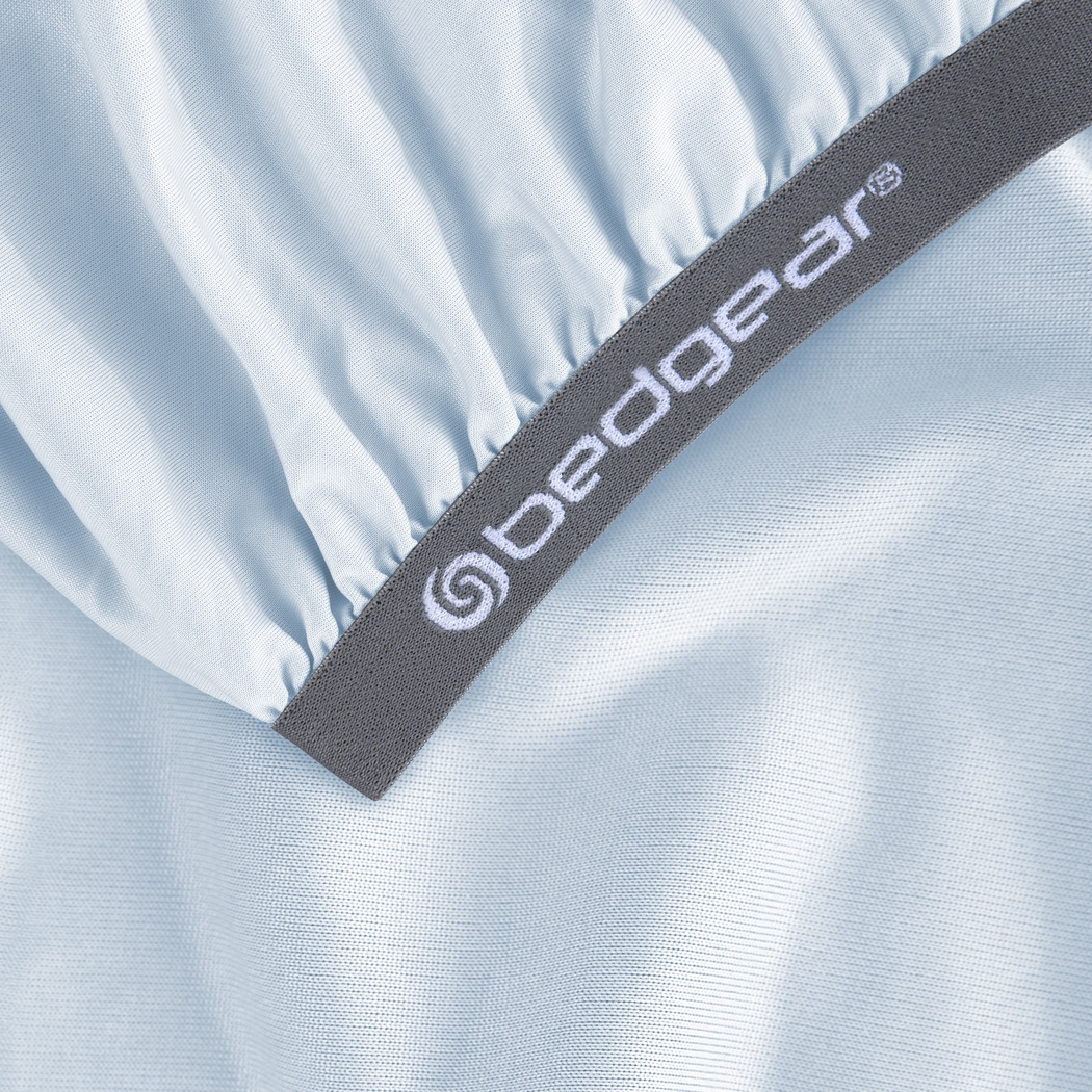 Bedgear Dri-Tec Baby Blue Crib Bed Sheet - Thumbnail - Image 5