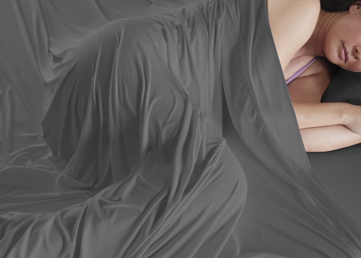 Bedgear Dri-Tec Gray 4 Pc Split Head King Bed Sheet Set - Thumbnail - Image 7