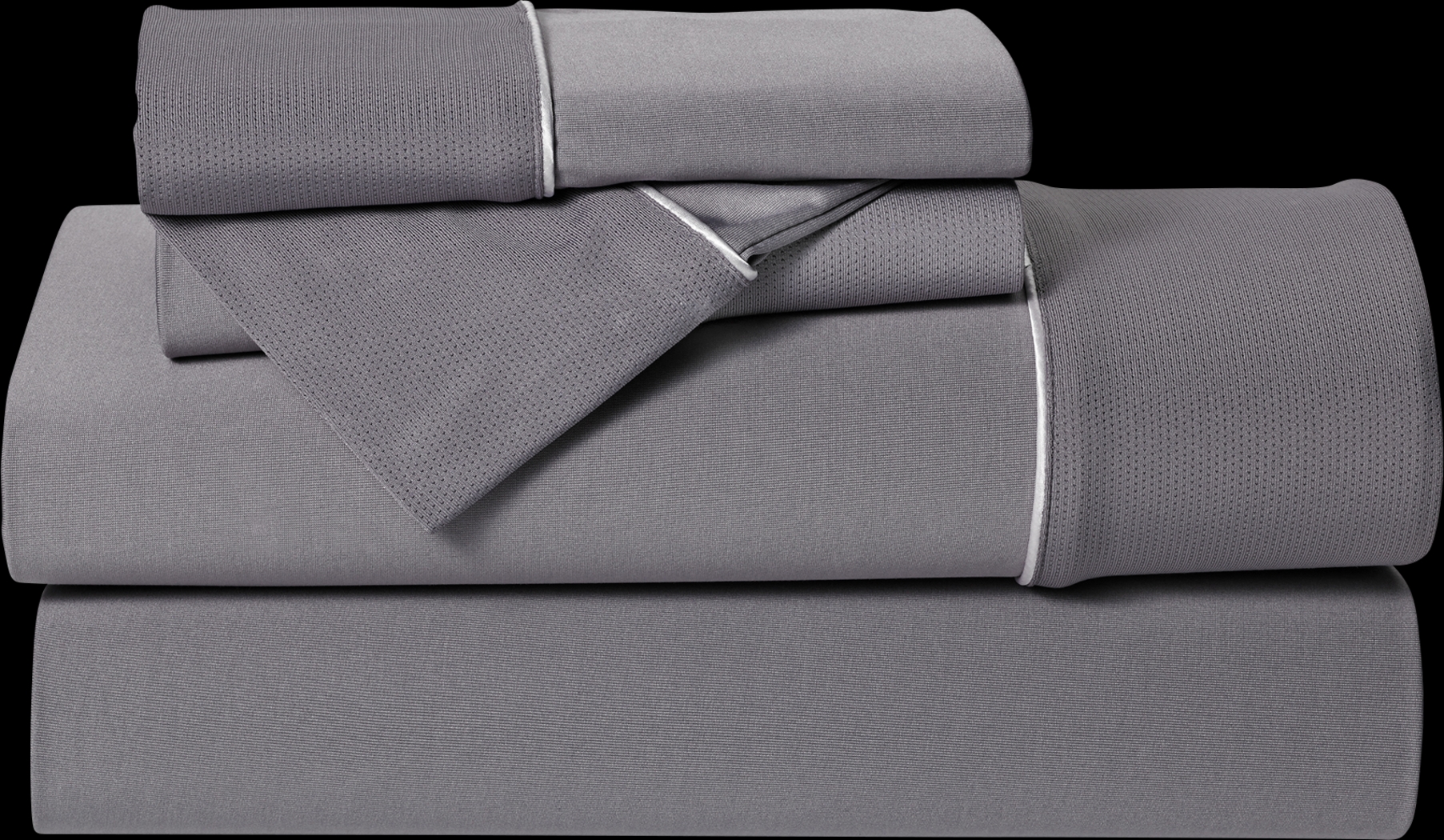 Bedgear Dri-Tec Gray 4 Pc Full Bed Sheet Set - Thumbnail - Image 1