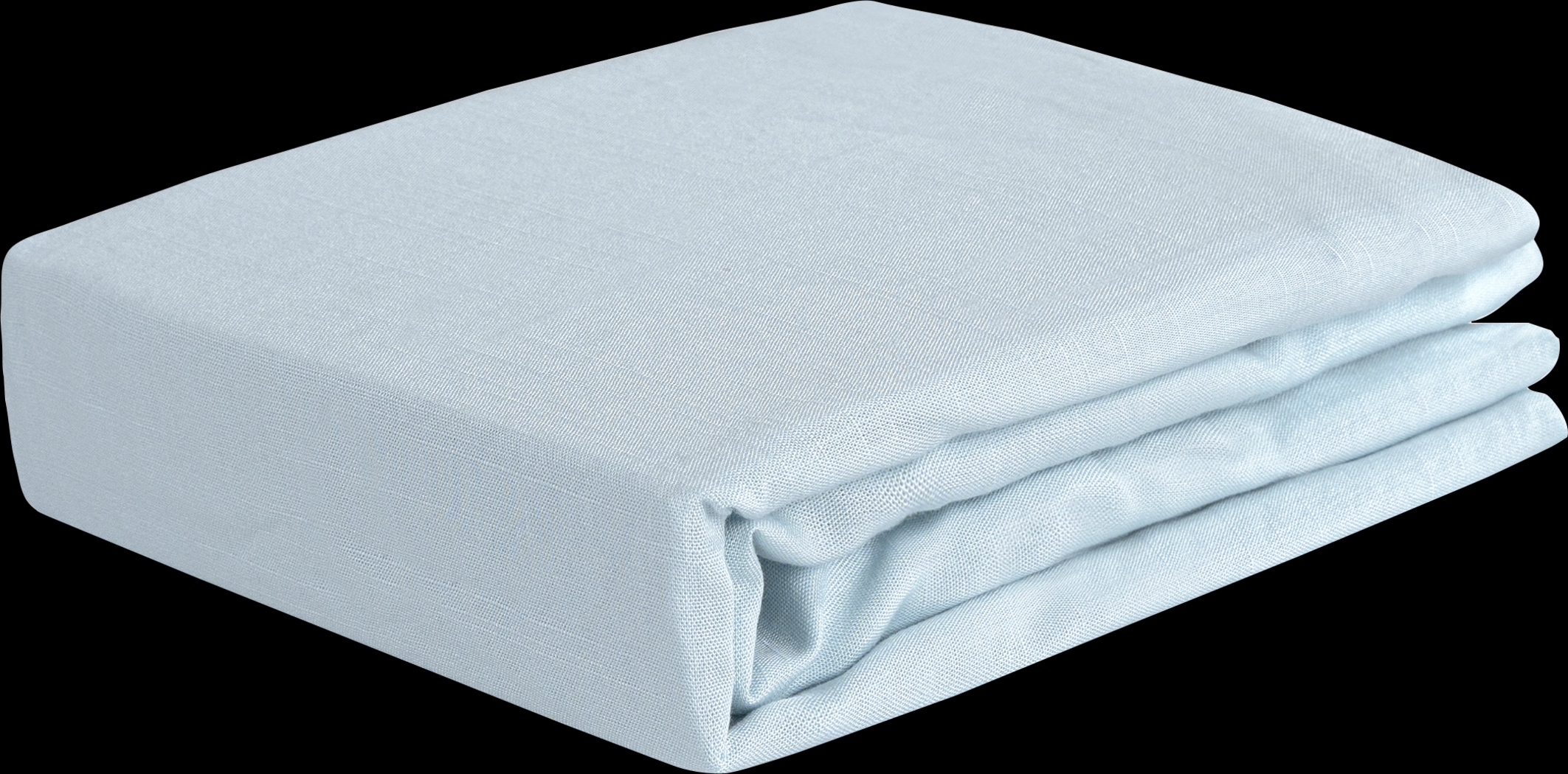 Bedgear Hyper-Linen Baby Blue Crib Bed Sheet - Thumbnail - Image 2