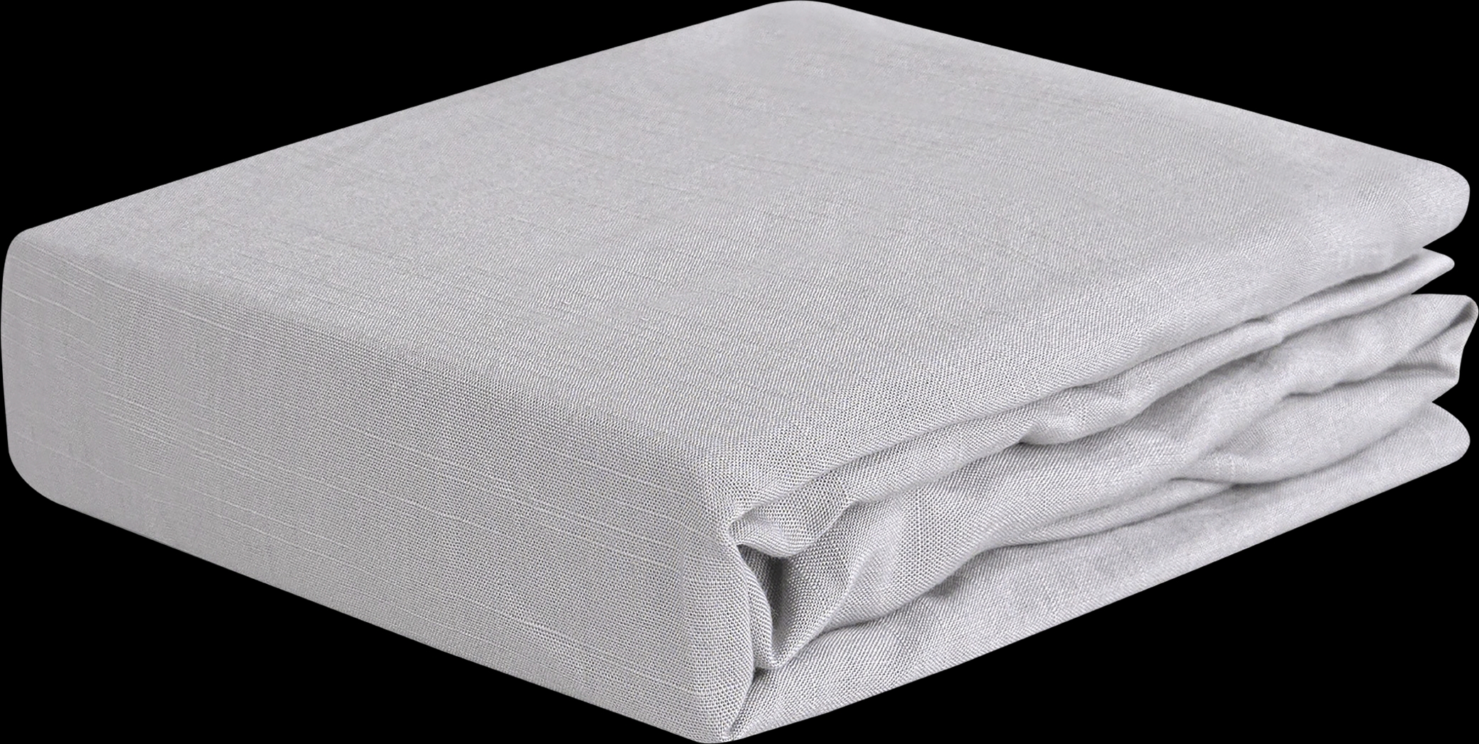 Bedgear Hyper-Linen Light Gray Crib Bed Sheet - Thumbnail - Image 2