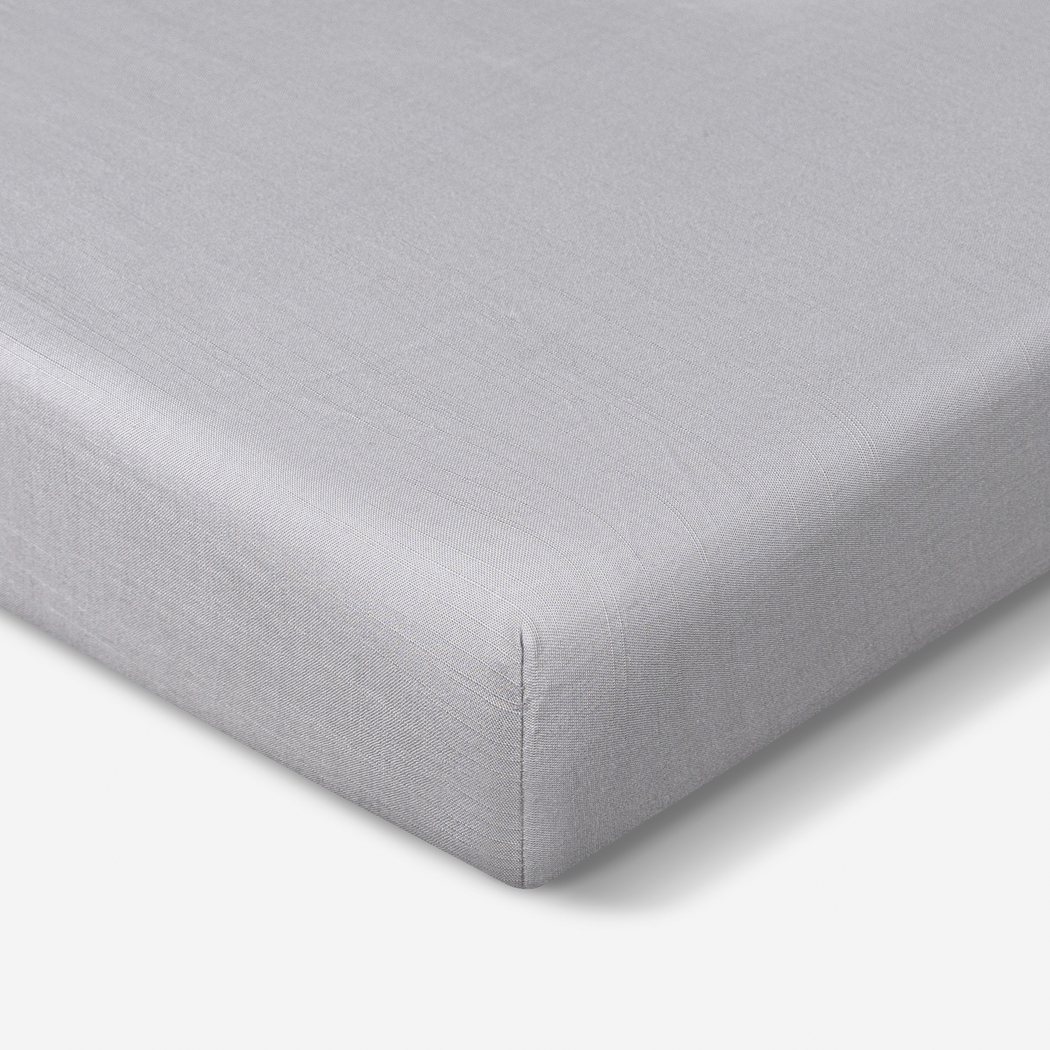 Bedgear Hyper-Linen Light Gray Crib Bed Sheet - Thumbnail - Image 3