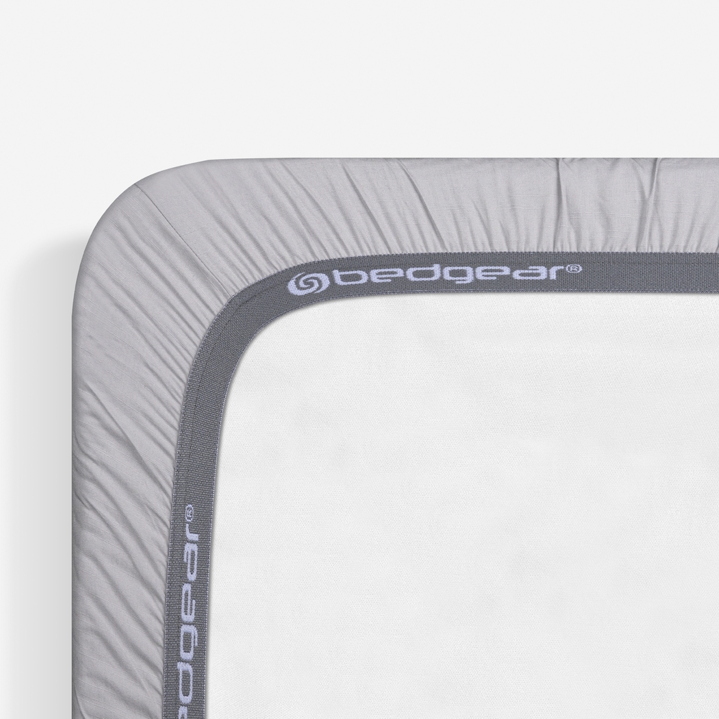 Bedgear Hyper-Linen Light Gray Crib Bed Sheet - Thumbnail - Image 4