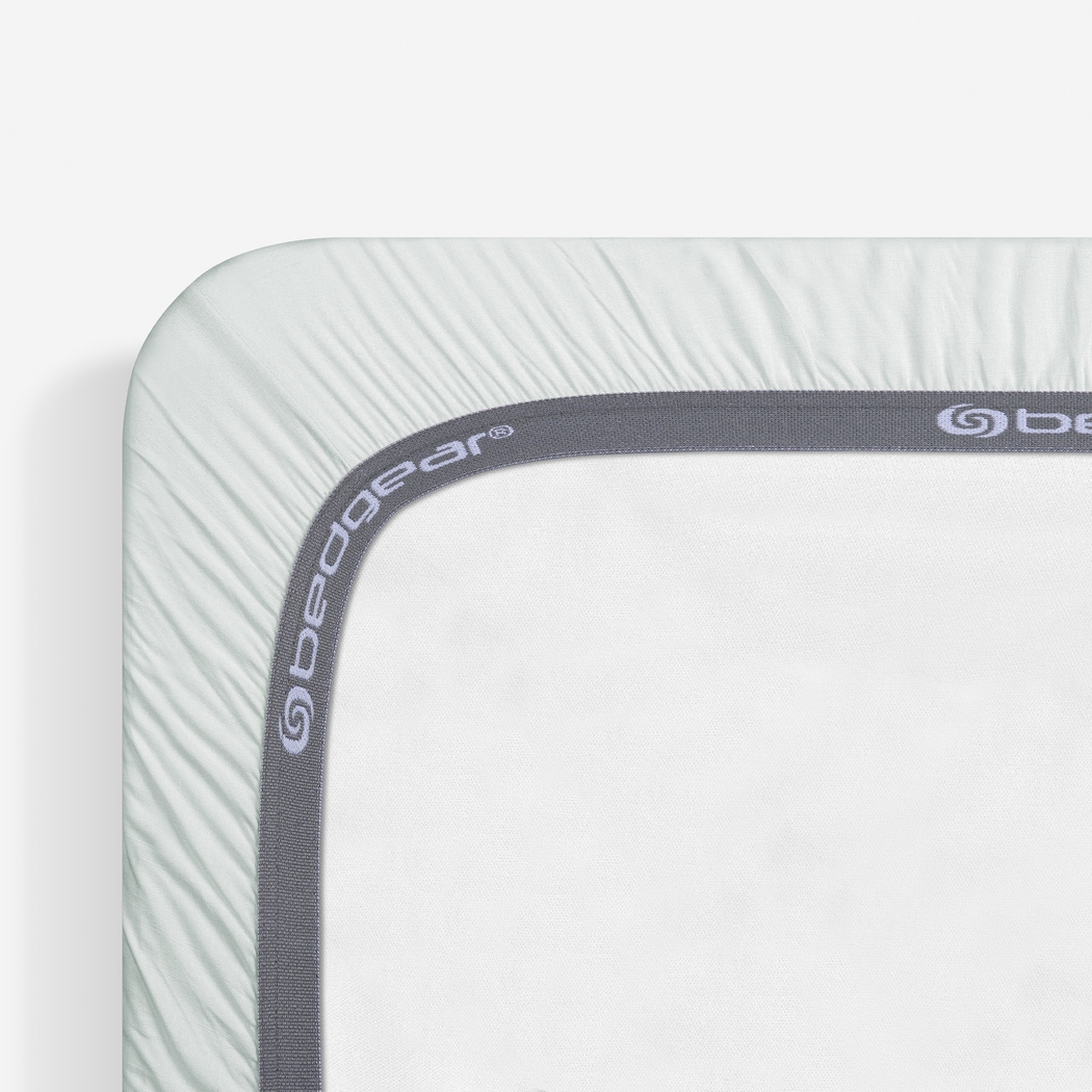 Bedgear Hyper-Linen Light Green Crib Bed Sheet - Thumbnail - Image 4