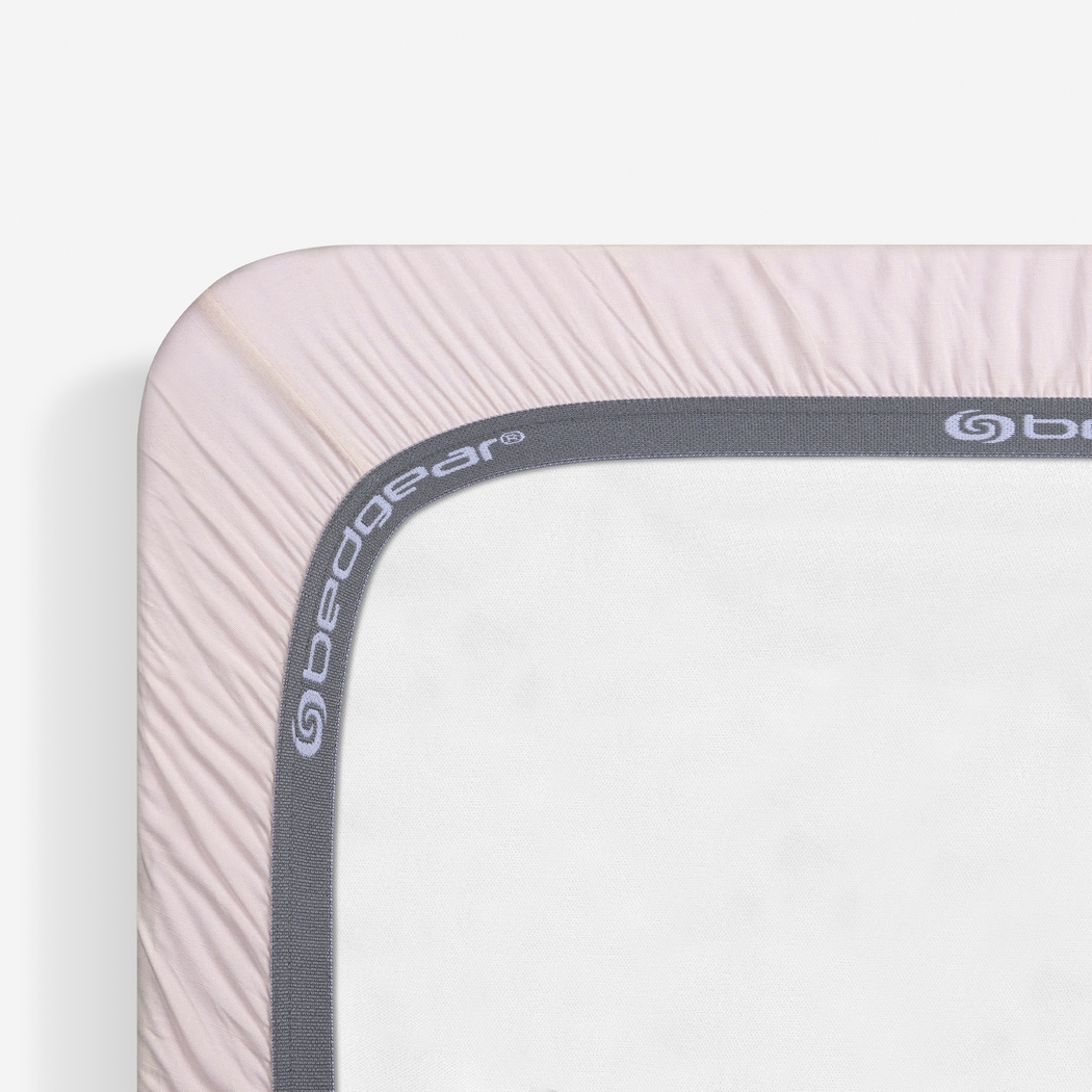 Bedgear Hyper-Linen Light Pink Crib Bed Sheet - Thumbnail - Image 4