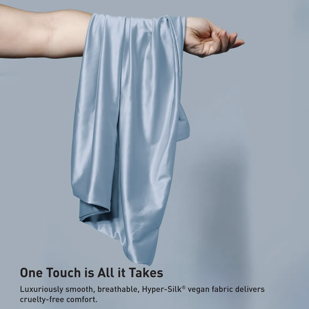 Bedgear Hyper-Silk Performance Misty Blue Queen Pillowcase - Thumbnail - Image 4