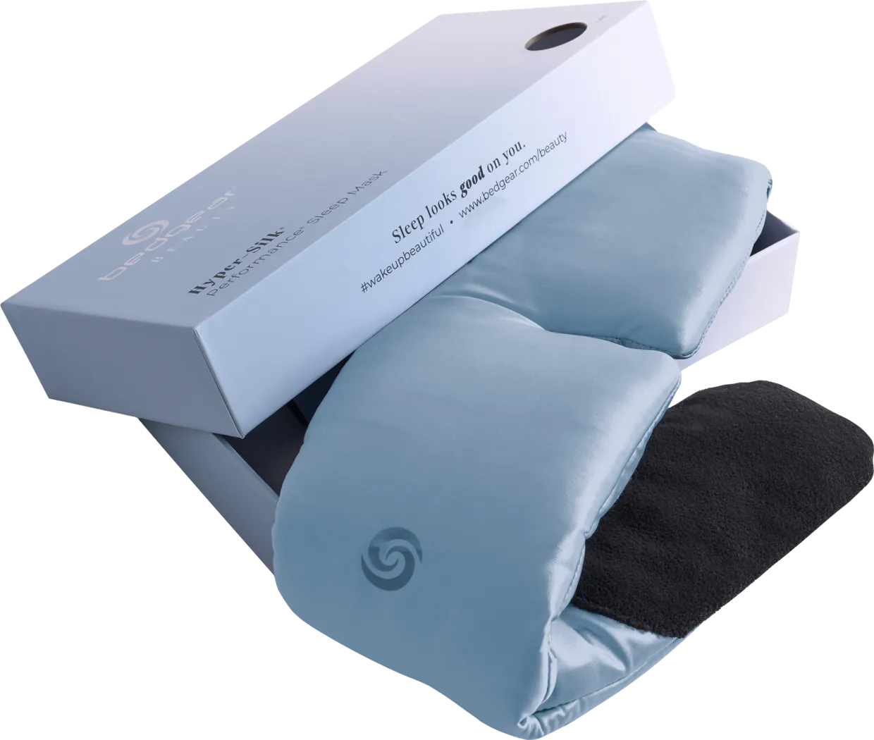 Bedgear Hyper-Silk Performance Misty Blue Sleep Mask - Thumbnail - Image 2