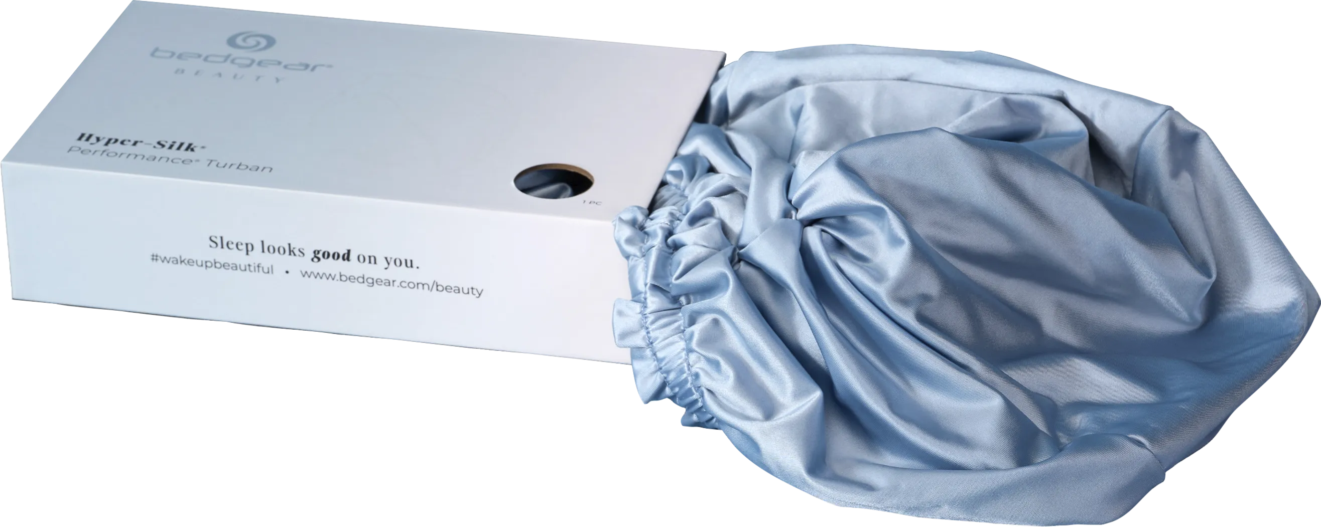 Bedgear Hyper-Silk Performance Misty Blue Turban - Thumbnail - Image 2