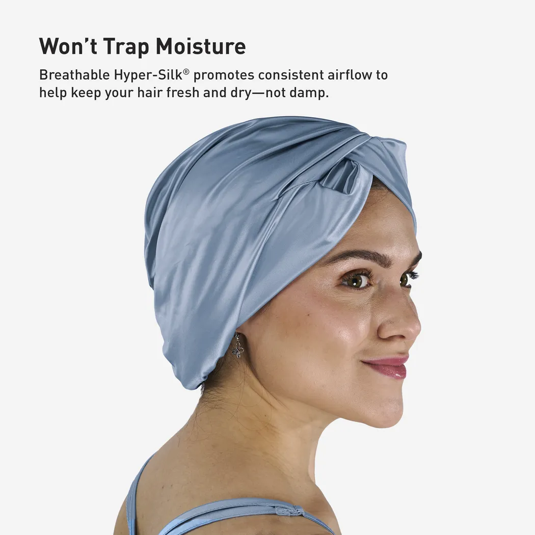 Bedgear Hyper-Silk Performance Misty Blue Turban - Thumbnail - Image 4