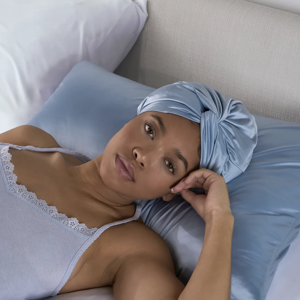 Bedgear Hyper-Silk Performance Misty Blue Turban - Thumbnail - Image 6