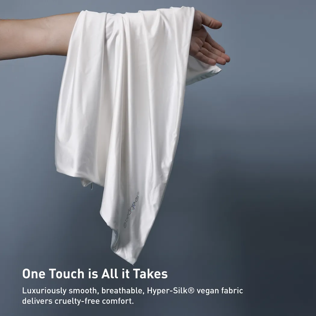 Bedgear Hyper-Silk Performance White King Pillowcase - Thumbnail - Image 4