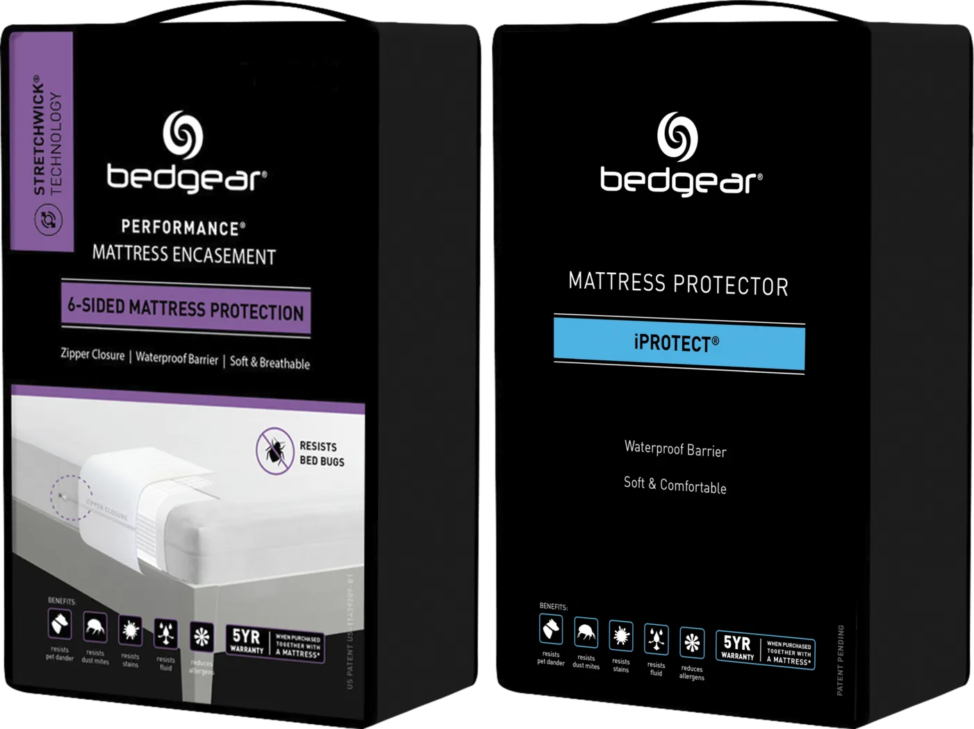 Bedgear StretchWick MattresSkin Queen Mattress Encasement and iProtect Protector Bundle - Thumbnail - Image 1