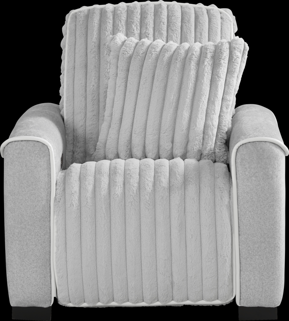 Bedingfield Gray Dual Power Recliner - Thumbnail - Image 2