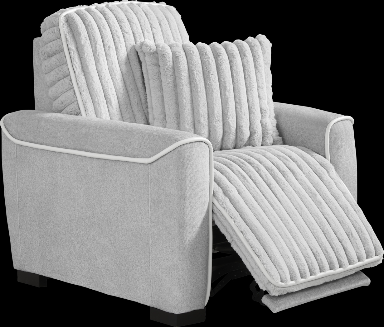 Bedingfield Gray Dual Power Recliner - Thumbnail - Image 1