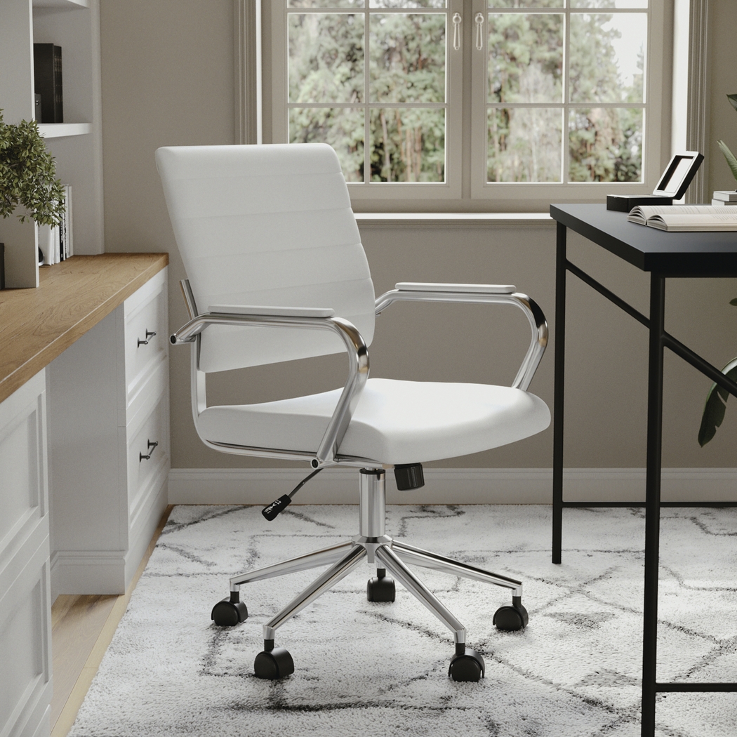 Bedner White Office Chair - Thumbnail - Image 2