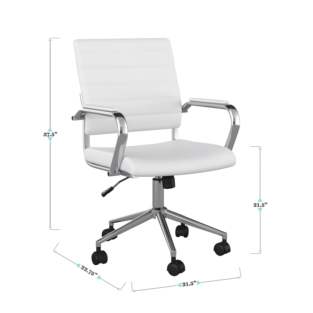 Bedner White Office Chair - Thumbnail - Image 11