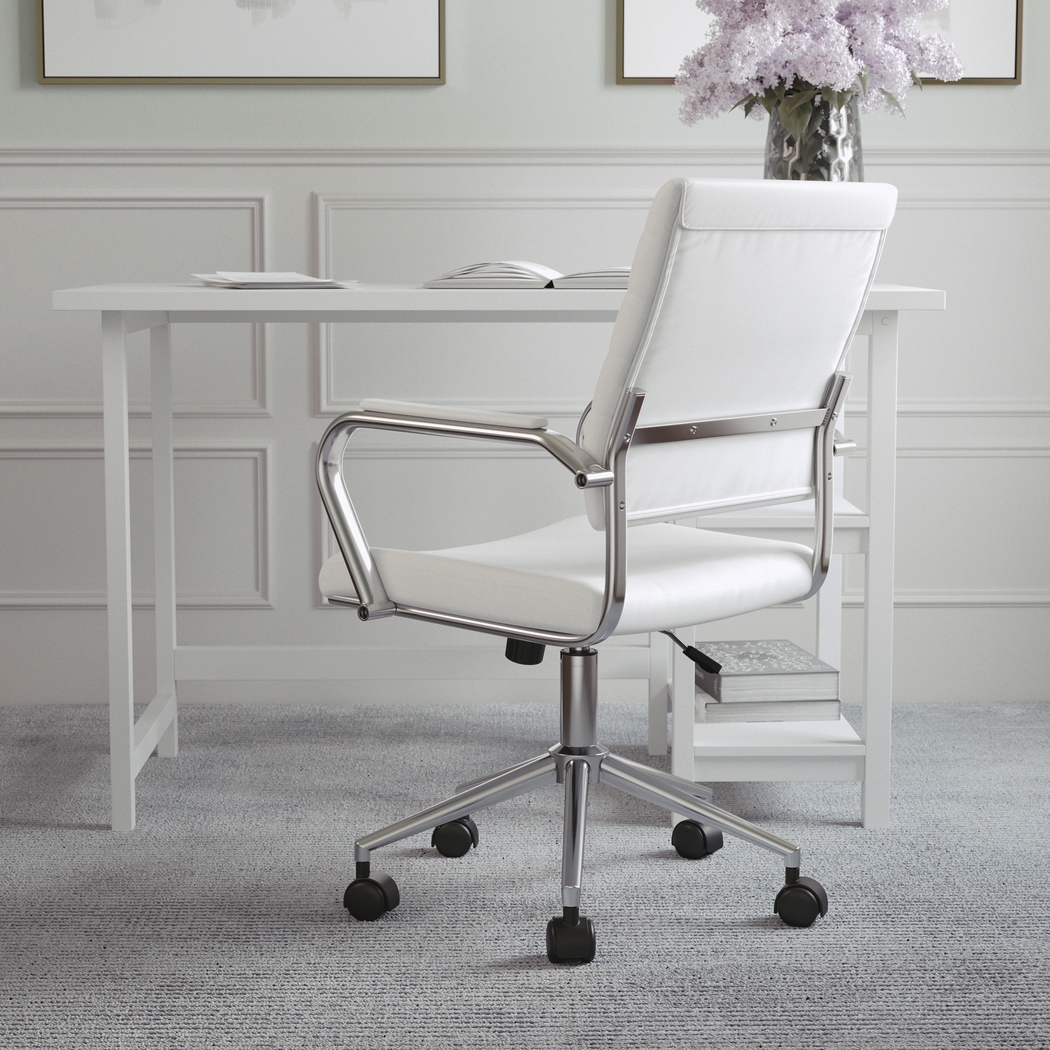 Bedner White Office Chair - Thumbnail - Image 4