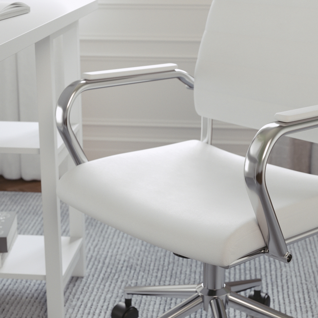 Bedner White Office Chair - Thumbnail - Image 5