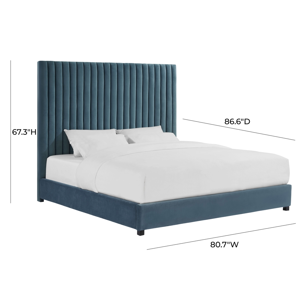 Beechbank Blue King Bed - Thumbnail - Image 7