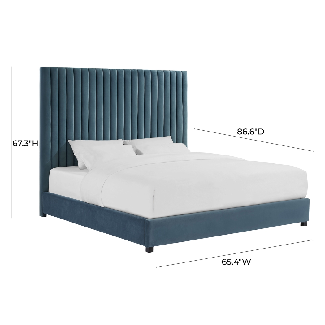 Beechbank Blue Queen Bed - Thumbnail - Image 2