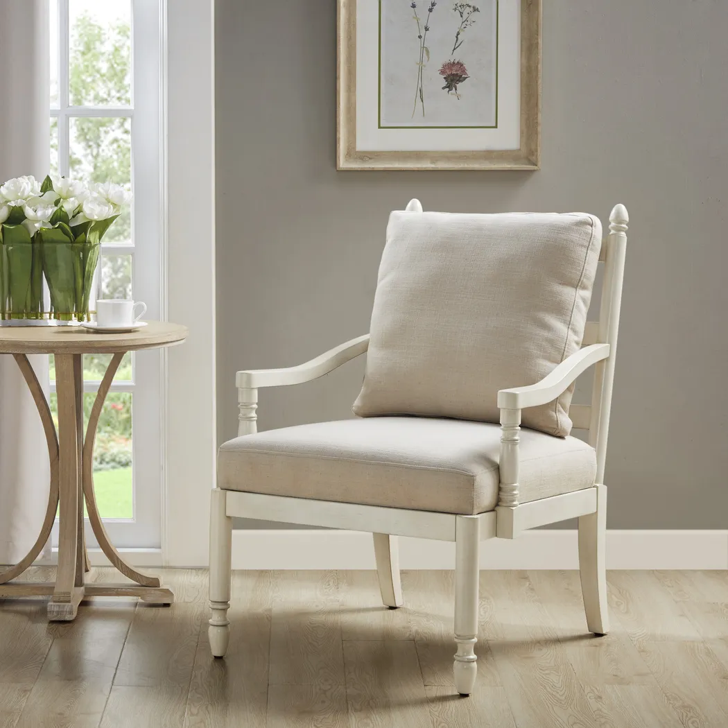 Beeston Cream Accent Chair - Thumbnail - Image 7