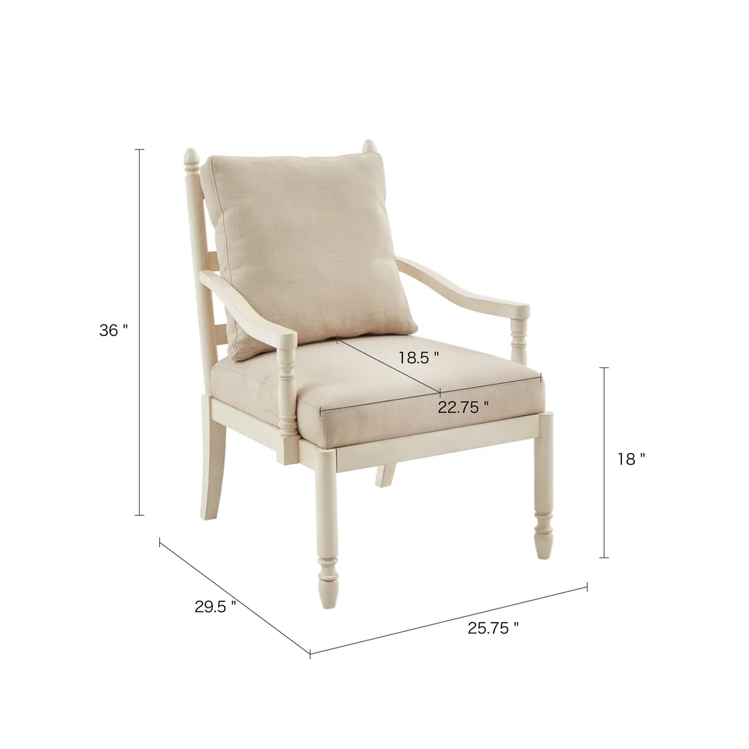 Beeston Cream Accent Chair - Thumbnail - Image 9