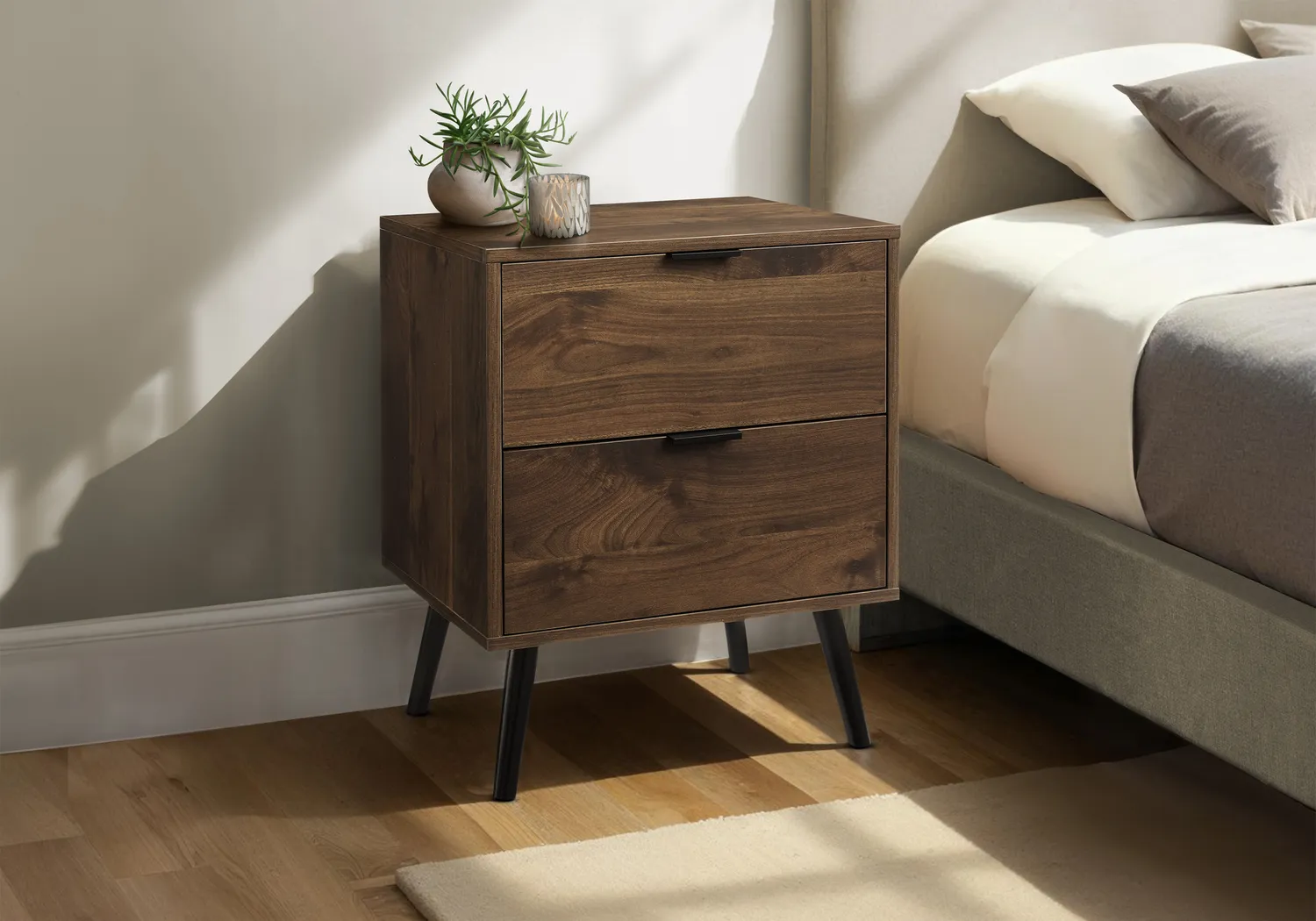 Beeworth Dark Brown Nightstand - Thumbnail - Image 2