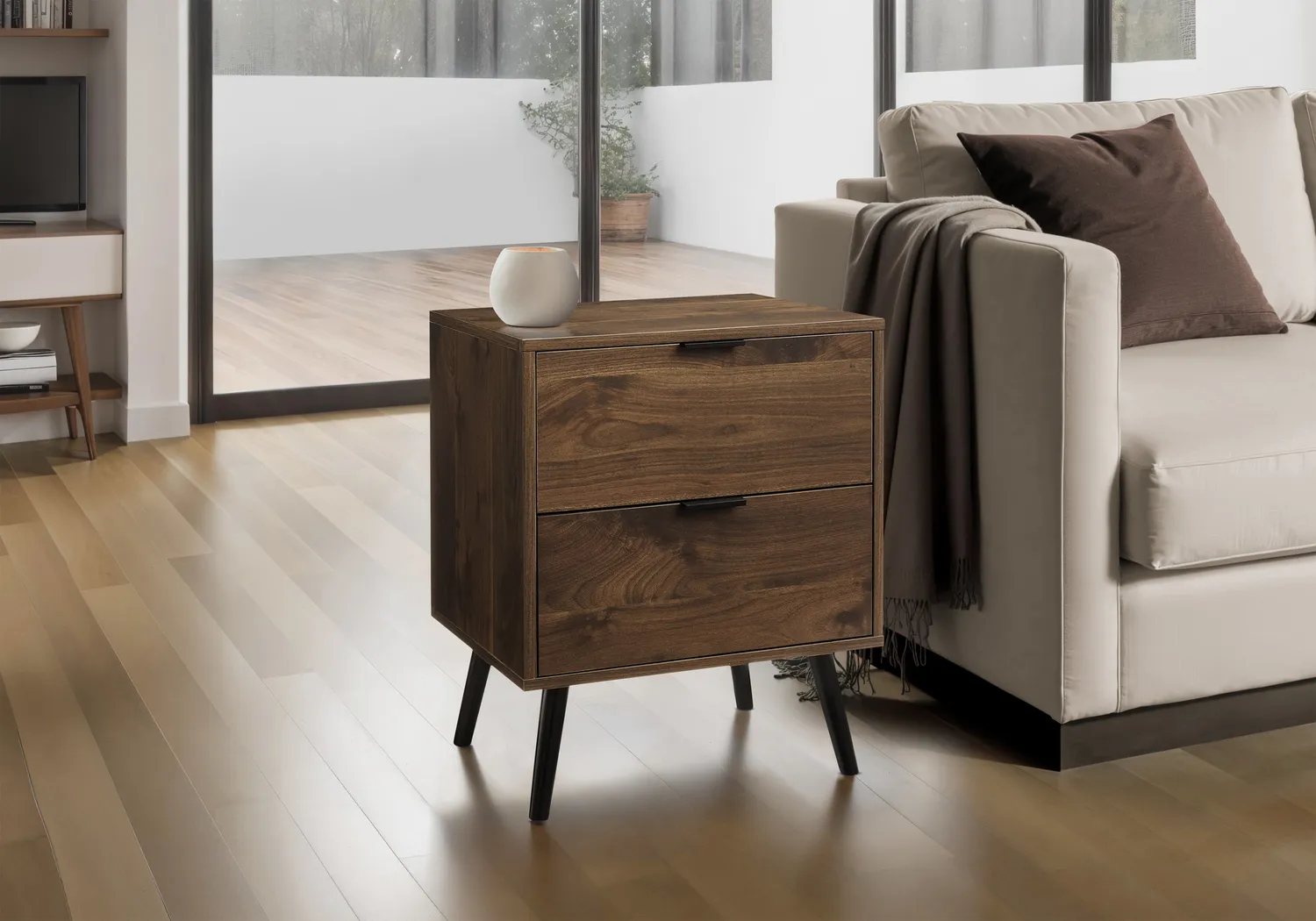 Beeworth Dark Brown Nightstand - Thumbnail - Image 3